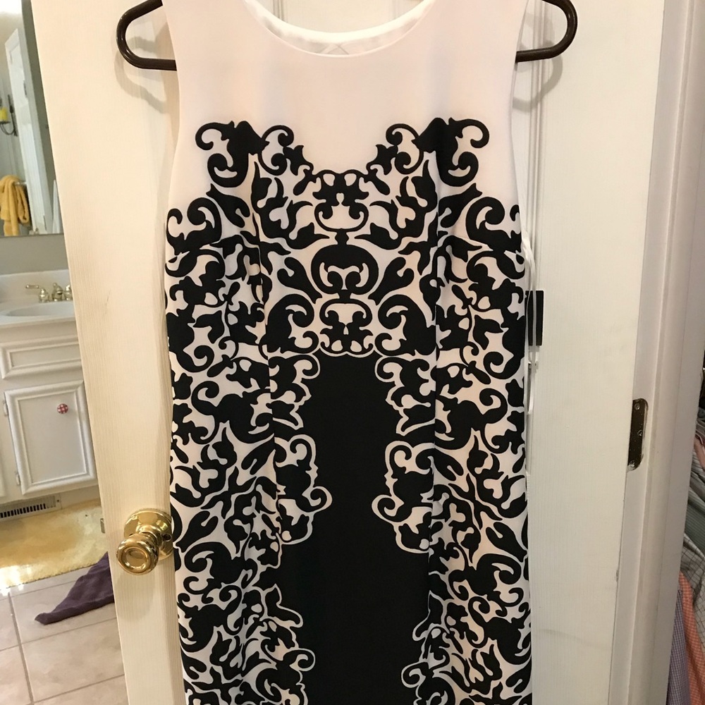 Nine West Sleeveless Scuba Shift Dress Size 6